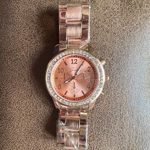 Rose Gold Geneva Watch